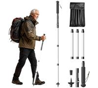 Hiking Sticks Collapsible Hiking Walking Sticks for, Aluminum Alloy Illuminated Pole Multi-Functional Folding Trekking Poles for Mountains, Trails
