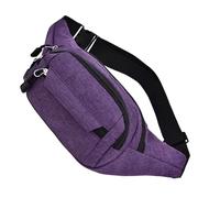 Hiking Stylish Waist Pack - Water Resistant Butt Bag, Lightweight Bum Fanny Pack | Multi-Pocket Organizer with Adjustable Strap for Running, Dog Walking, Shopping, Camping, Outdoor Sports, Purple