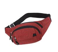 Hiking Stylish Waist Pack - Water Resistant Butt Bag, Lightweight Bum Fanny Pack | Multi-Pocket Organizer with Adjustable Strap for Running, Dog Walking, Shopping, Camping, Outdoor Sports, Red