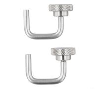 Hiking Table Adapter Hooks for Picnic Gear | Rust-resistant steel, secure extension, fits for igt frames, 2-pack set, outdoor stability(silver)