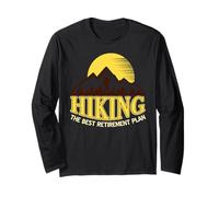 Hiking The Best Retirement Plan Funny Outdoor Adventure Long Sleeve T-Shirt