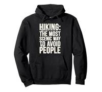 Hiking The Scenic Way to Avoid People Introvert Solo Hiker Pullover Hoodie