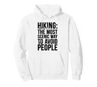 Hiking The Scenic Way to Avoid People Introvert Solo Hiker Pullover Hoodie