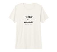 Hiking - The View was Earned - Backpacking Premium T-Shirt