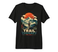 Hiking Trail Therapy Nature Mountain Adventure Premium T-Shirt