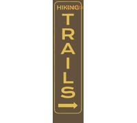 Hiking Trails Metal Sign - Rustic Vertical Wall Decor for Home, Cabin, Kitchen, Bar, Diner, or Pub - Vintage-Style Tin Sign for Nature Lovers & Hikers - 4x16 Inch