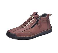 Hiking Trainers Mens Lace Up Mens Leather Trainers Plain Color Flats Shoes | with Zip Up & Adjustable Straps Slip On Sneaker Fashion Comfortable High Top Casual Sports Shoes for Athletic