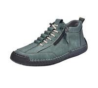 Hiking Trainers Mens Lace Up Mens Leather Trainers Plain Color Flats Shoes | with Zip Up & Adjustable Straps Slip On Sneaker Fashion Comfortable High Top Casual Sports Shoes for Athletic