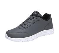 Hiking Trainers Size 7 Men,Mens Trainers Size 12 UK Extra Wide fit Comfortable Trainer high top Thick Sole Shoelaces Orthopedic Canvas Shoes Trainers Arch Support Slip ons Trainers Low Top Grey