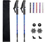 Hiking Trekking Poles, 2 Pack Collapsible, Lightweight, Anti Shock, Adjustable for Men and Women