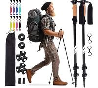 Hiking Trekking Poles, 2 Pack Lightweight, Collapsible Walking Poles for Snowshoe & Backpacking Gear, Walking Sticks for Hiking, 7075 Aluminum with Cork Grip