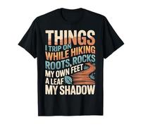 Hiking Trip Hazards Roots Rocks Feet and Shadows - T-Shirt
