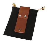 Hiking Waist Pack Foraging Pouch Foldable Canvas with Drawstring Leather Mushroom Belt for Camping and Hunting