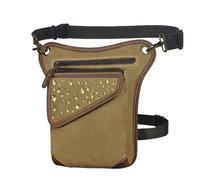 Hiking Waist Pack Real Leather Men Multifunction Design Casual Sling Shoulder Messenger Bag Travel Waist Belt Pack Drop Leg Bag for Travel Outdoor(Color20)