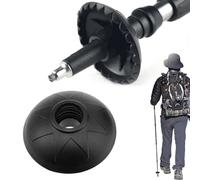 Hiking Walking Stick Baskets - 2X Round Pole Tip Protectors, Trail Support Accessories | Durable Terrain Contact Attachments for Trekking Staff Replacement Equipment