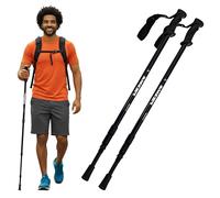 Hiking Walking Telescopic Trekking Pole 2 Pack, Adjustable Collapsible Aluminium Sticks, Anti-Shock Design for Men & Women, Ideal for Camping, Hiking & Backpacking
