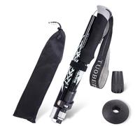 Hiking Walking Trekking Pole - Lightweight Aluminum Ergonomic EVA Handles, Telescopic, Collapsible, Ultralight For Hiking, Camping, Mountaining, Backpacking, Walking With Anti-shock (Black)
