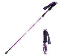 Hiking Walking Trekking Pole - Lightweight Aluminum Ergonomic EVA Handles, Telescopic, Collapsible, Ultralight For Hiking, Camping, Mountaining, Backpacking, Walking With Anti-shock (Purple)