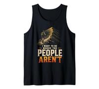 Hiking Where The People are Not Funny Introvert Gift Retro Tank Top