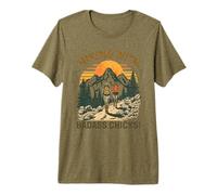 Hiking with Badass Chicks is Funny Women’s Adventure Premium T-Shirt