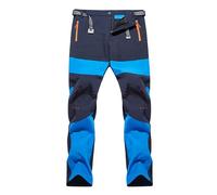 Hiking Work Trousers for Men Softshell Water Resistant Trousers with Multi Zip Pockets Men Lightweight Quick Dry Outdoor Trouser Stretch Adjustable Waist Band Pants Work Cargo Trousers Mens