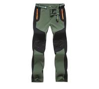 Hiking Work Trousers for Men Softshell Water Resistant Trousers with Multi Zip Pockets Men Lightweight Quick Dry Outdoor Trouser Stretch Adjustable Waist Band Pants Work Cargo Trousers Mens
