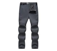 Hiking Work Trousers for Men Softshell Water Resistant Trousers with Multi Zip Pockets Men Lightweight Quick Dry Outdoor Trouser Stretch Adjustable Waist Band Pants Work Cargo Trousers Mens