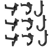 Hikio 9 Pcs Storage Shed Hooks J/U/V-Shape Heavy Duty Tool Hangers Set Fit for Suncast and Craftsman Shed Storage Accessories, Workshop & Storage Wall Mounted Organizer