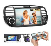 Hikity Android Car Radio Stereo for Fiat 500 2007-2015, 7 Inch Touch Screen Car Radio Bluetooth with GPS Navigation WiFi FM RDS Radio Dual USB AHD Backup Camera Mirror Link Canbus + Microphone-1+32G