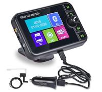 Hikity DAB DAB+ Car Radio Adapter for Car, 2.4” LCD Screen Car radio Bluetooth Transmitter, DAB Radio Reciever for Car Stereo Portable Digital Radio Receiver with Bluetooth Hands-free Call DAB Antenna