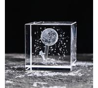 Hikiwin 3D Moon in Crystal Glass Cube Paperweight, Laser Engraved 3D Gift Decorative Quartz Glass Cube, Laser Engraved Statue Model Home Decor, Climb The Moon, 2.3 Inches, 1 Piece