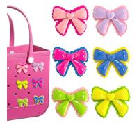Hikkcos Bow Charms for Bogg Bag Insert Totes Bags Accessories for Women Mother Lady Beach Beach Pool Party Essentials