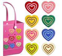 Hikkcos Heart Charms for Bogg Bag Insert Totes Bags Accessories for Women Mother Lady Beach Beach Pool Party Essentials