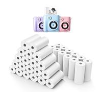 Hikkon Thermal Paper Rolls for Kids Instant Print Camera - Zero Ink Printing Thermal Paper Rolls for Most Kids Instant Digital Camera (White-32)