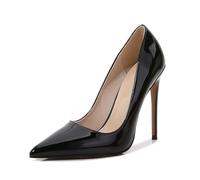 HIKKWXVN Women's High Heels Pumps Closed Pointed Toe Stiletto 4.72IN Heels Dress Wedding Shoes, Large Size Model Dress Bride Bridesmaid Shoes,Black,42