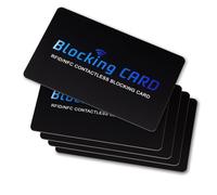 HIKLOKT RFID/NFC Blocking Card, 5 Pack, Black, Aluminium, Unisex-Adults, Security Protection