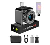 HIKMICRO Mini2Plus V2 Thermal Camera - iOS/Android, 256x192 IR, 512x384 SuperIR, Adjustable Lens, 25Hz, No Battery, for Phone/Tablet/PC, USB-C/Lightning Port (Adapter Included, support iPhone 15)