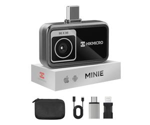 HIKMICRO MiniE Thermal Camera - iOS/Android, 96x96 IR resolution, 192×192 SuperIR Image Enhancement, 25Hz, for Phone/Tablet, Video Recording, No Battery, USB-C/Lightning(supports iPhone 15/16)