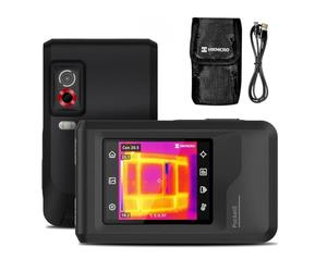 HIKMICRO PocketE Thermal Imaging Camera 240 x 240 SuperIR High Resolution with Visual Camera, SuperScene™, 25 Hz, Thermal Camera with Wi-Fi, 3.5" Touch Screen, 96 x 96 IR Resolution, -4°F to 662°F