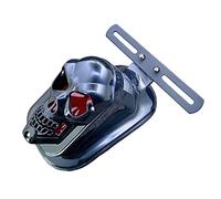 Hikneccty 1PC ABS Universal Black Skull Motorcycle Rear Brake Light Scooter Moped Tail Lamp For Honda Harley Suzuki Kawasaki