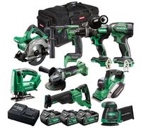 Hikoki 18V 9 Piece Combo Tool Kit with 3 x 5.0Ah Battery & Charger T4TKIT-27296