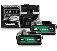 Hikoki 2 x 18V 5.0Ah BSL1850MA Battery + UC18YSL3 Charger