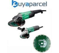 HiKOKI 240v Grinders Twin Pack G23ST 9" G12SS/J1 4 1/2" + 230mm Diamond Disc