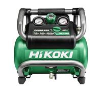 Hikoki 36V Multivolt Compressor for Jobsite Air Supply - Cordless Portable Unit for Nailers and Pneumatic Tools - Quiet Operation with Efficient Tank Recovery