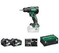 HIKOKI Akku Bohrschrauber DS18DEWRZ, Bohrfutterweite: 1.5-13 mm (18V, 5.0 Ah Li-ion Akku, Max. Festdrehmoment (hart): 140 Nm, Leerlaufdrehzahl 2.Gang: 0-2000 min-1, Brushless) Zubehind ör im HSCC II