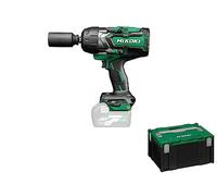 HIKOKI Akku Schlagschrauber WR36DGW2Z, Bolzen und Muttern: M12-M33 (36V, Brushless, Max. Lösemoment: 2000 Nm, Werkzeugaufnahme: 1/2 Zoll Außenvierkant, Schlagschrauben) Lieferumfang: 1 HSCIII Koffer