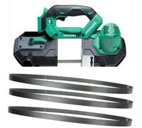 Hikoki Cb18Dblj4Z Brushless Band Saw 18V Cordless Bandsaw + X3 18Tpi Blades Bare