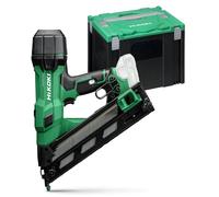 HiKOKI NT1865DAAW9Z 18 V Brushless 15-GA Angled Finish Nailer - Air-Spring (Gasless) Drive, 34° Collation, Dual Modes, LED Light, Dry-Fire Lockout, Body-Only w/Case