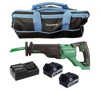 Hikoki Cr18Dblj4Z Brushless Recip Saw + X2 5Ah Battery + Charger + 21" Bag