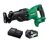 HiKOKI CR18DBW4Z 18V Reciprocating Saw with 1 x 2.5Ah/5.0Ah Battery & Charger
